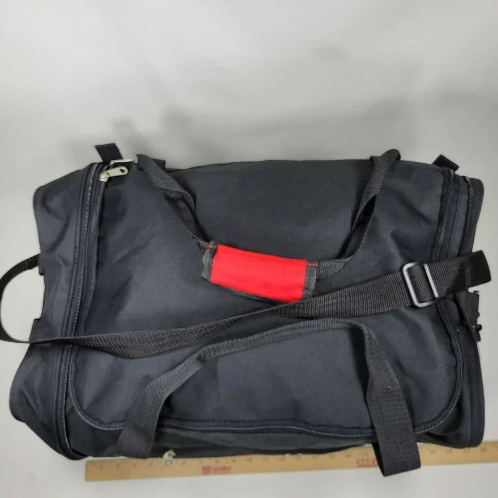 Walt Disney World 1971 Mickey Mouse Black Duffel Bag Travel Gym Tote Disney Park - Picture 7 of 11